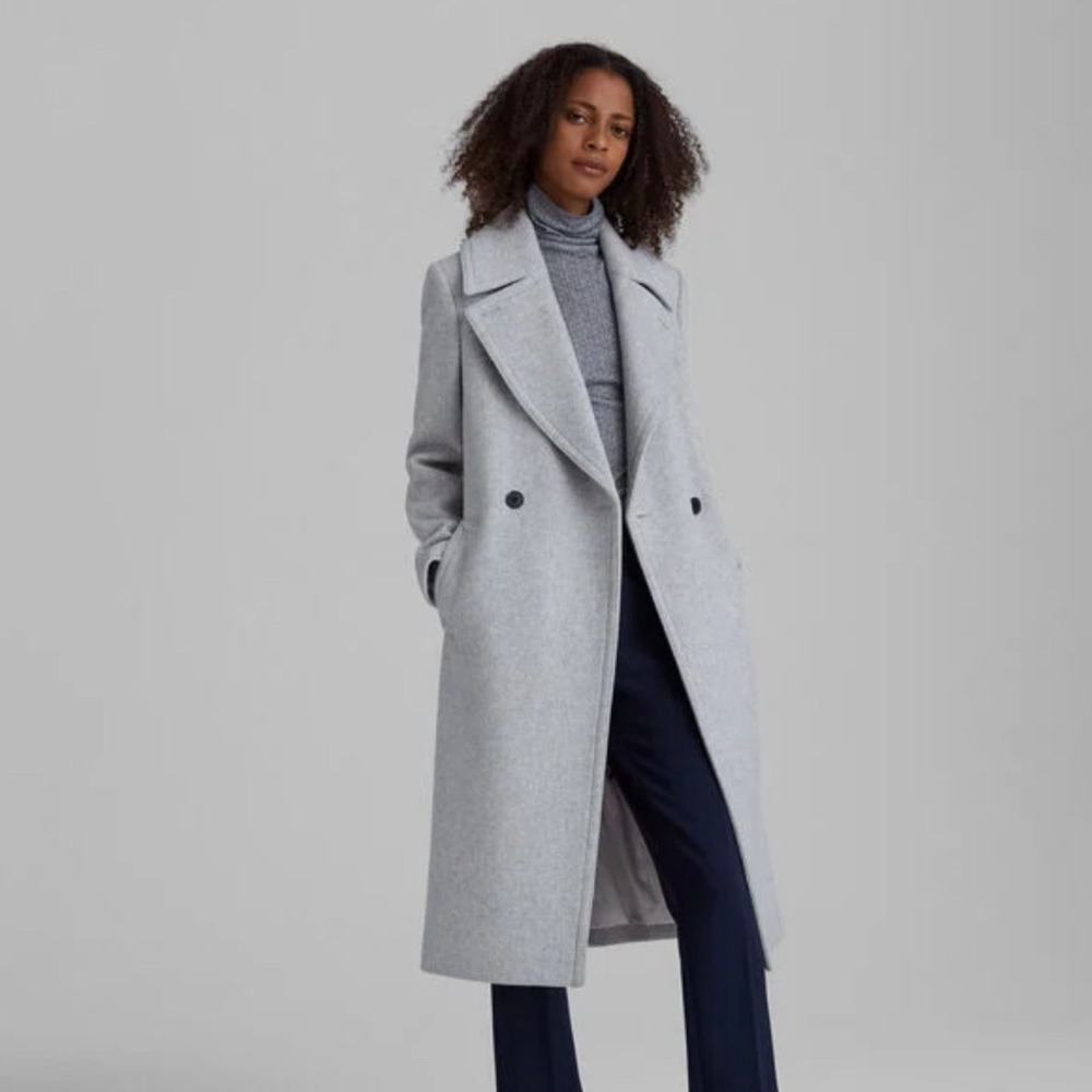Club Monaco Daylina coat in Light Heather Gray